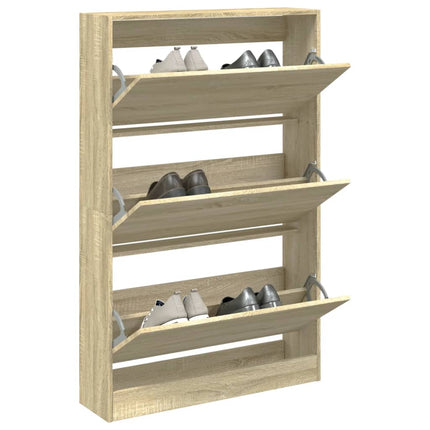 Skohylla sonoma-ek 80x21x125,5 cm konstruerat trä