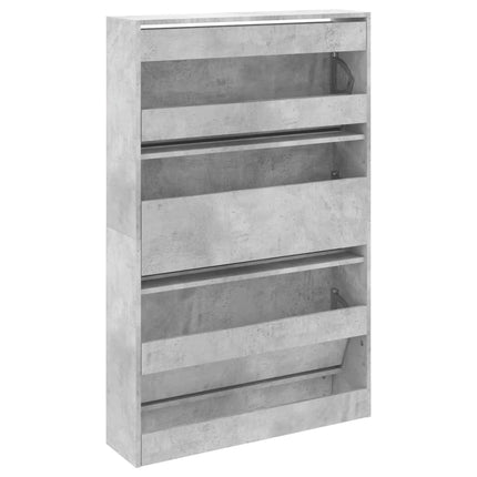 Skohylla betonggrå 80x21x125,5 cm konstruerat trä