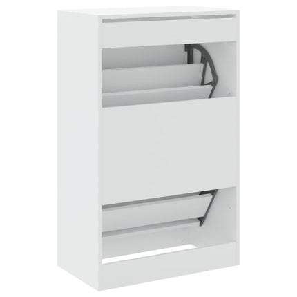Skohylla vit 60x34x96,5 cm konstruerat trä