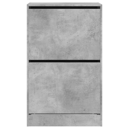 Skohylla betonggrå 60x34x96,5 cm konstruerat trä