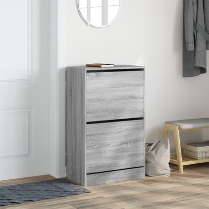 Skohylla grå sonoma 60x34x96,5 cm konstruerat trä
