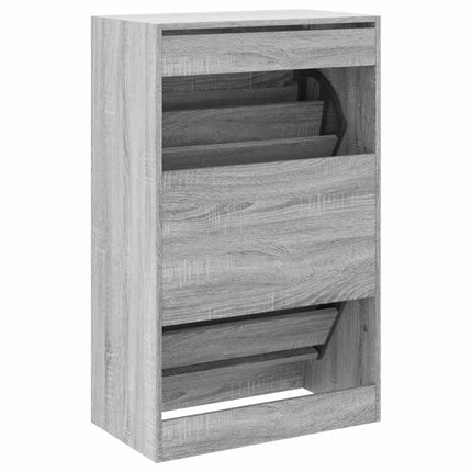 Skohylla grå sonoma 60x34x96,5 cm konstruerat trä