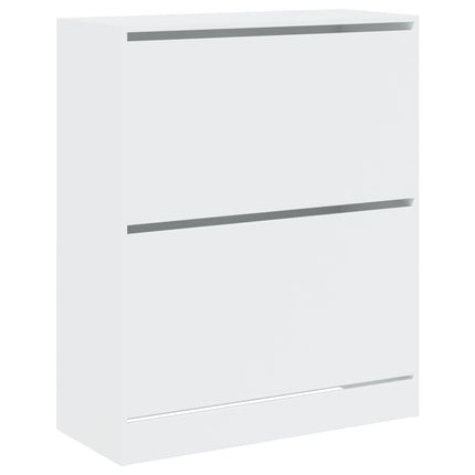 Skohylla vit 80x34x96,5 cm konstruerat trä