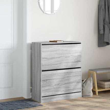 Skoskåp grå sonoma 80x34x96,5 cm konstruerat trä