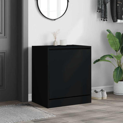 Skohylla svart 60x42x69 cm konstruerat trä