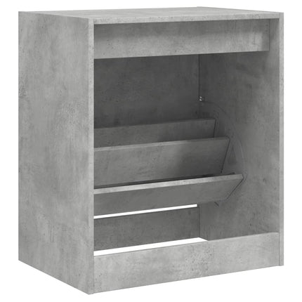 Skohylla betonggrå 60x42x69 cm konstruerat trä