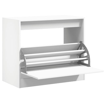 Skohylla vit 80x42x69 cm konstruerat trä