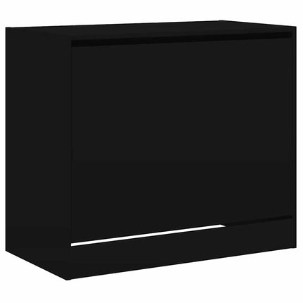 Skohylla svart 80x42x69 cm konstruerat trä
