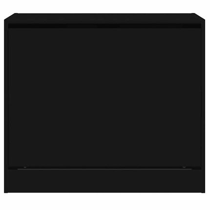 Skohylla svart 80x42x69 cm konstruerat trä