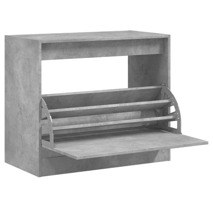 Skohylla betonggrå 80x42x69 cm konstruerat trä