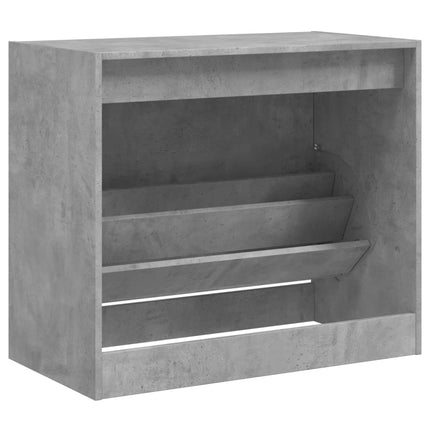 Skohylla betonggrå 80x42x69 cm konstruerat trä