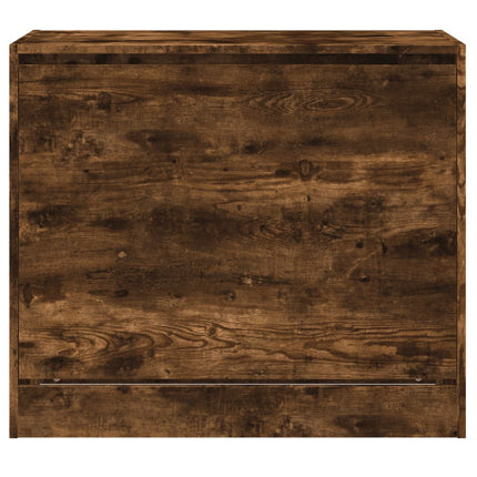 Skoställ rökfärgad ek 80x42x69 cm konstruerat trä