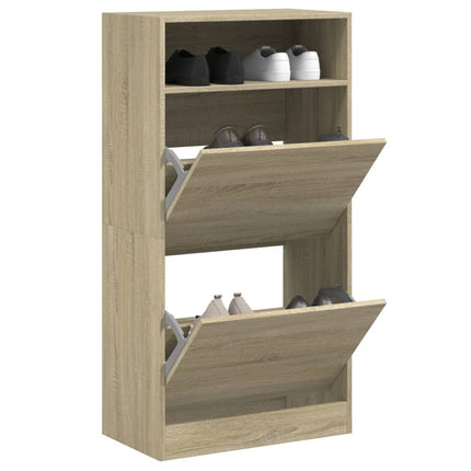 Skohylla sonoma-ek 60x34x116 cm konstruerat trä