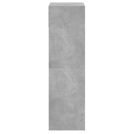 Skohylla betonggrå 60x34x116 cm konstruerat trä