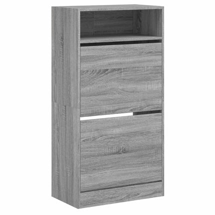Skohylla grå sonoma 60x34x116 cm konstruerat trä