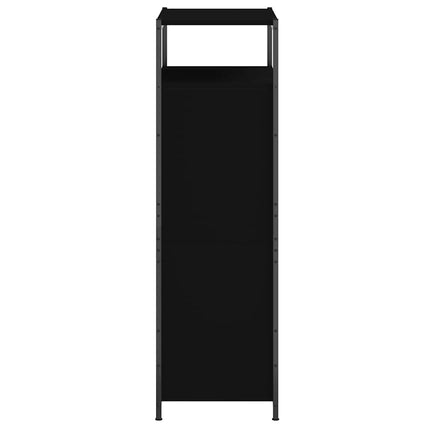 Skohylla svart 60x34x112 cm konstruerat trä