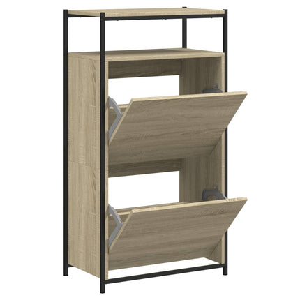 Skohylla sonoma-ek 60x34x112 cm konstruerat trä