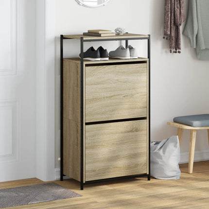 Skohylla sonoma-ek 60x34x112 cm konstruerat trä