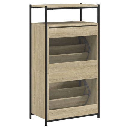 Skohylla sonoma-ek 60x34x112 cm konstruerat trä