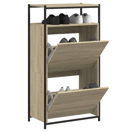 Skohylla sonoma-ek 60x34x112 cm konstruerat trä