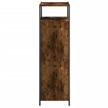 Skohylla rökfärgad ek 60x34x112 cm konstruerat trä
