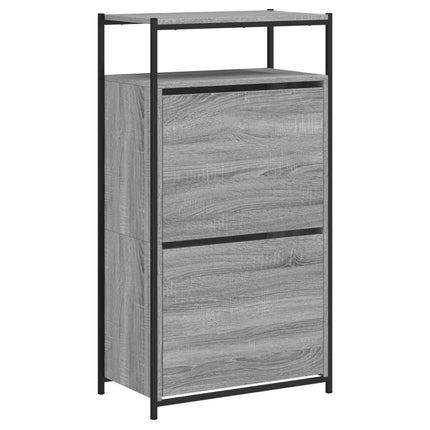 Skoskåp grå sonoma 60x34x112 cm konstruerat trä