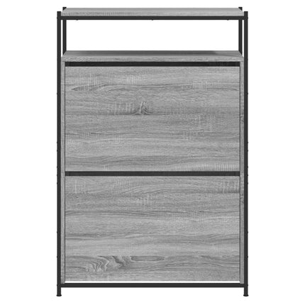 Skoskåp grå sonoma 75x34x112 cm konstruerat trä