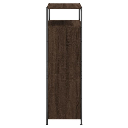 Skoskåp brun ek 75x34x112 cm konstruerat trä