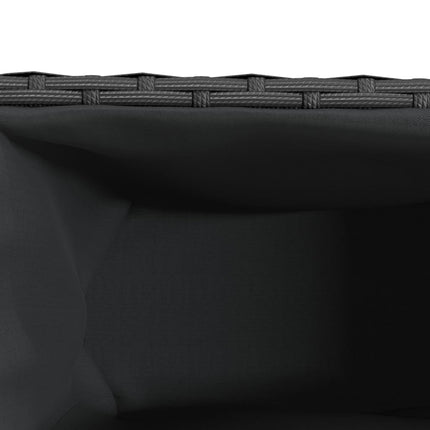 Odlingslåda med 2 krukor svart 90x20x40 cm konstrotting