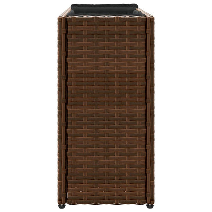 Odlingslåda med 2 krukor brun 90x20x40 cm konstrotting