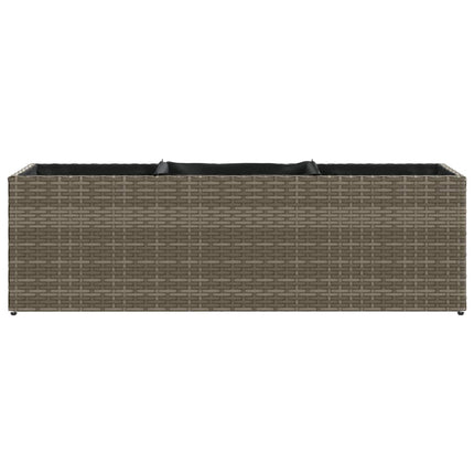 Odlingslåda med 3 krukor grå 105x30x32 cm konstrotting