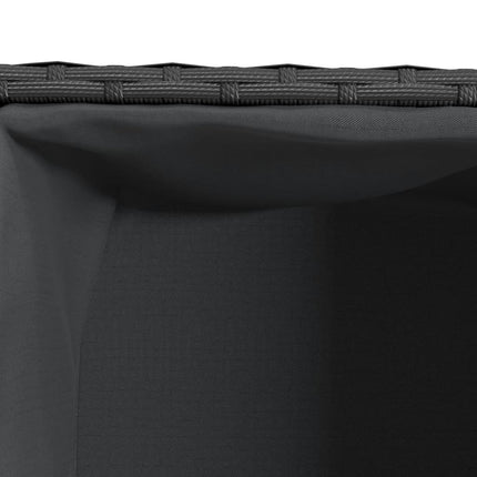 Odlingslåda med 2 krukor svart 72x30x32 cm konstrotting