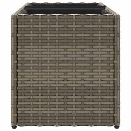 Odlingslåda med 2 krukor grå 72x30x32 cm konstrotting
