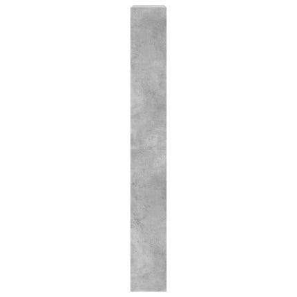 Skoskåp med 4 flip-lådor betonggrå 80x21x163,5 cm