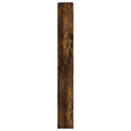 Skoskåp med 4 flip-lådor rökfärgad ek 80x21x163,5 cm