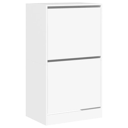 Skoskåp med 2 flip-lådor vit 60x42x108 cm