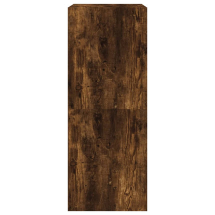 Skoskåp med 2 flip-lådor rökfärgad ek 60x42x108 cm