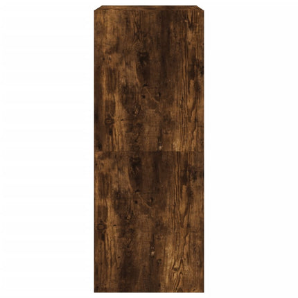 Skoskåp med 2 flip-lådor rökfärgad ek 80x42x108 cm