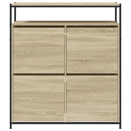 Skoskåp med 4 flip-lådor sonoma-ek 100x34x112 cm