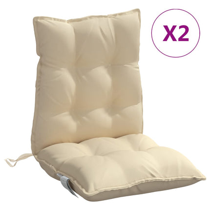 Stolsdynor låga 2 st beige oxfordtyg