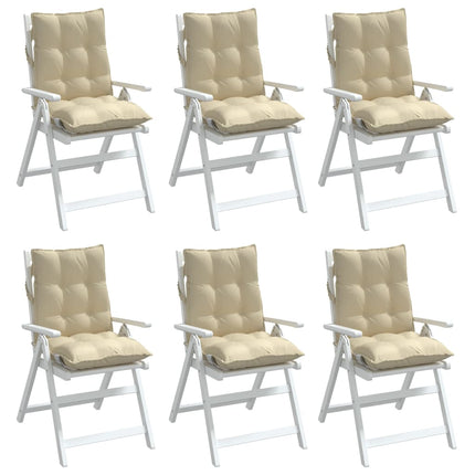 Stolsdynor 6 st beige oxfordtyg