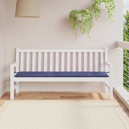 Bänkdyna för trädgården marinblå 180x50x4 cm oxfordtyg