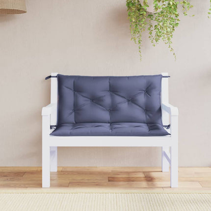 Bänkdynor för trädgården 2st marinblå 100x50x7cm oxfordtyg