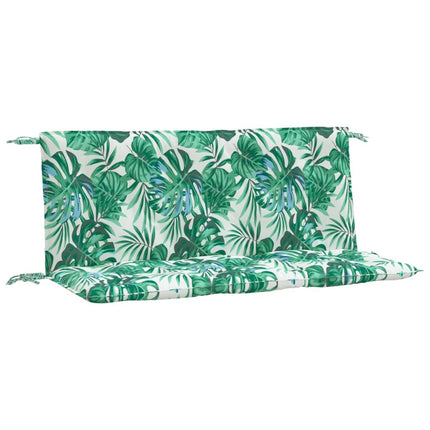 Bänkdynor för trädgården 2st bladmönster 120x50x7cm oxfordtyg