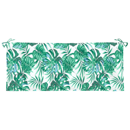 Bänkdynor för trädgården 2st bladmönster 120x50x7cm oxfordtyg