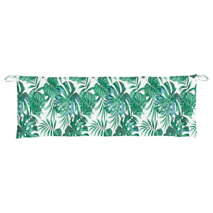 Bänkdynor för trädgården 2st bladmönster 150x50x7cm oxfordtyg