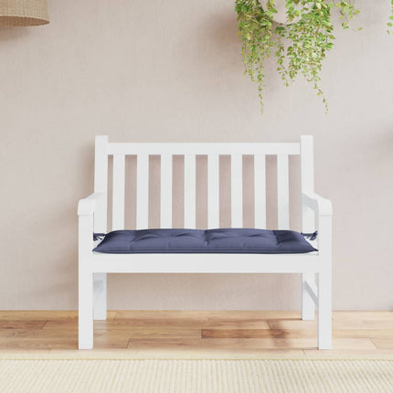 Bänkdyna för trädgården marinblå 110x50x7cm oxfordtyg