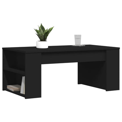 Soffbord svart 102x55x42 cm konstruerat trä