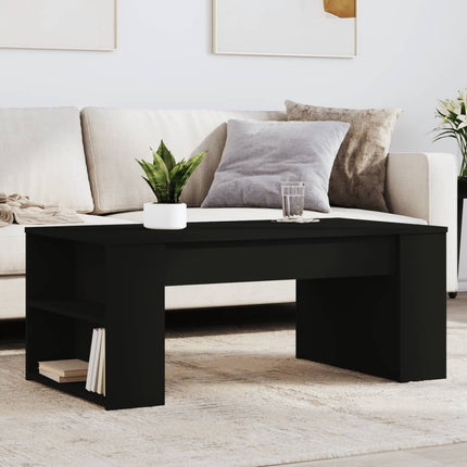 Soffbord svart 102x55x42 cm konstruerat trä