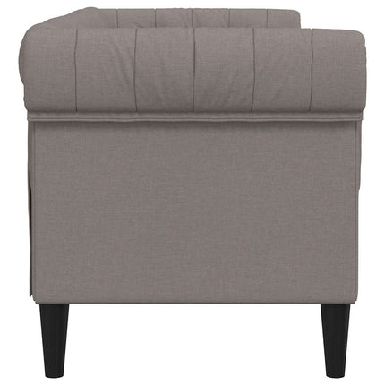 Chesterfieldsoffa 2-sits taupe tyg